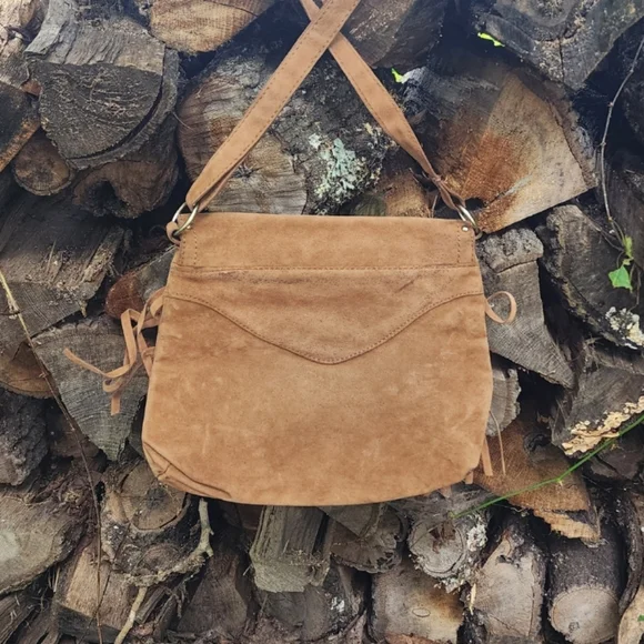 Vintage Leather Fringe Hobo Oversized Crossbody/Messenger Bag - Picture 6 of 10